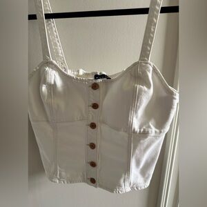 Gap denim corset tank top large